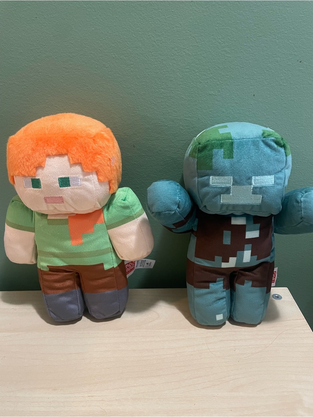 Minecraft Plushes - Alex and Drowned